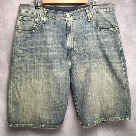 Levis 569 Mens Denim Shorts size 36 Relaxed Straight Fit Blue Jean 100% Cotton - Picture 1 of 11